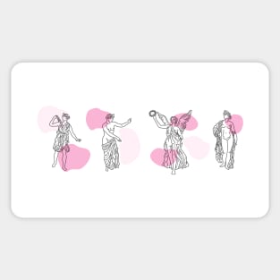 Greek Goddess pink Sticker